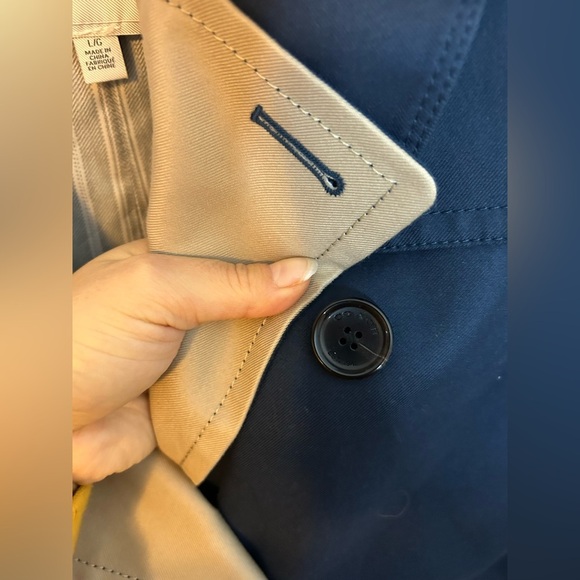 Coach Navy Blue Double Breasted Trench Coat - Picture 5 of 7